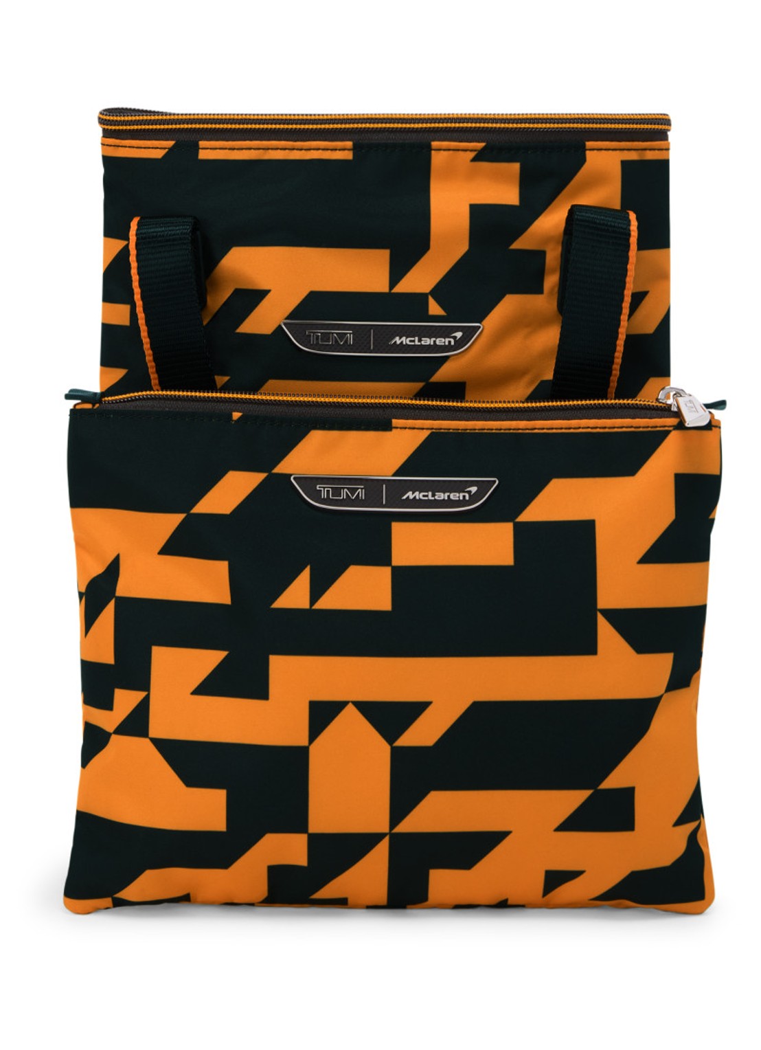 TUMI Just In Case schoudertas met uitneembaar etui - achterkant 3 orange