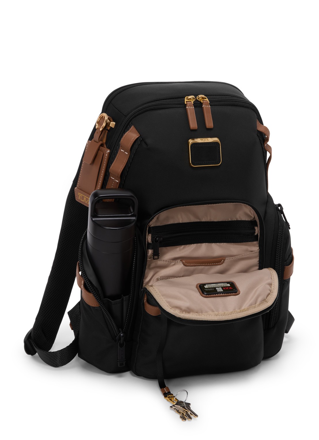 TUMI Navigation rugzak met 16 inch laptopvak - achterkant 3 zwart