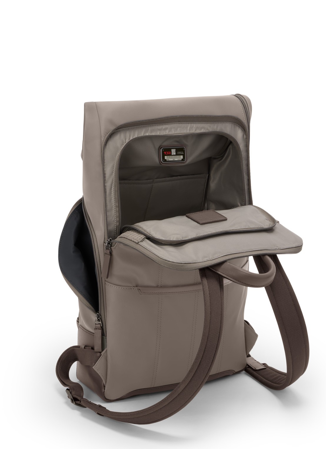 TUMI Osborn rugzak met leren details - detail 3 taupe