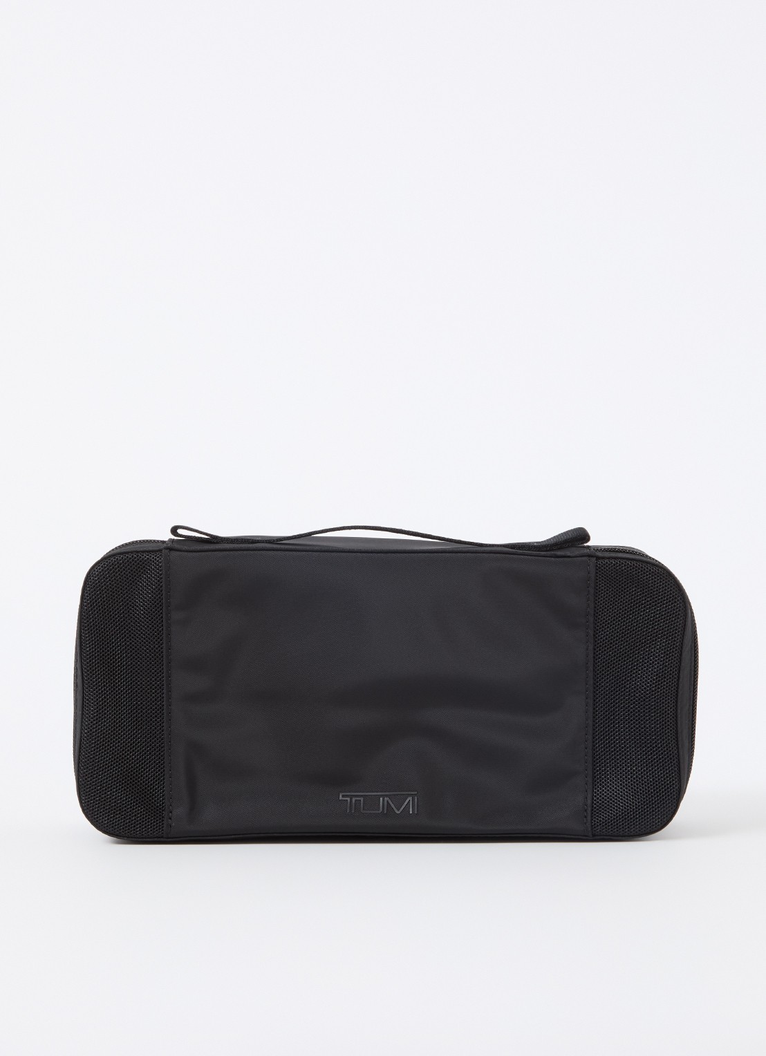 TUMI Packing Cube Small toillettas met logo - voorkant zwart