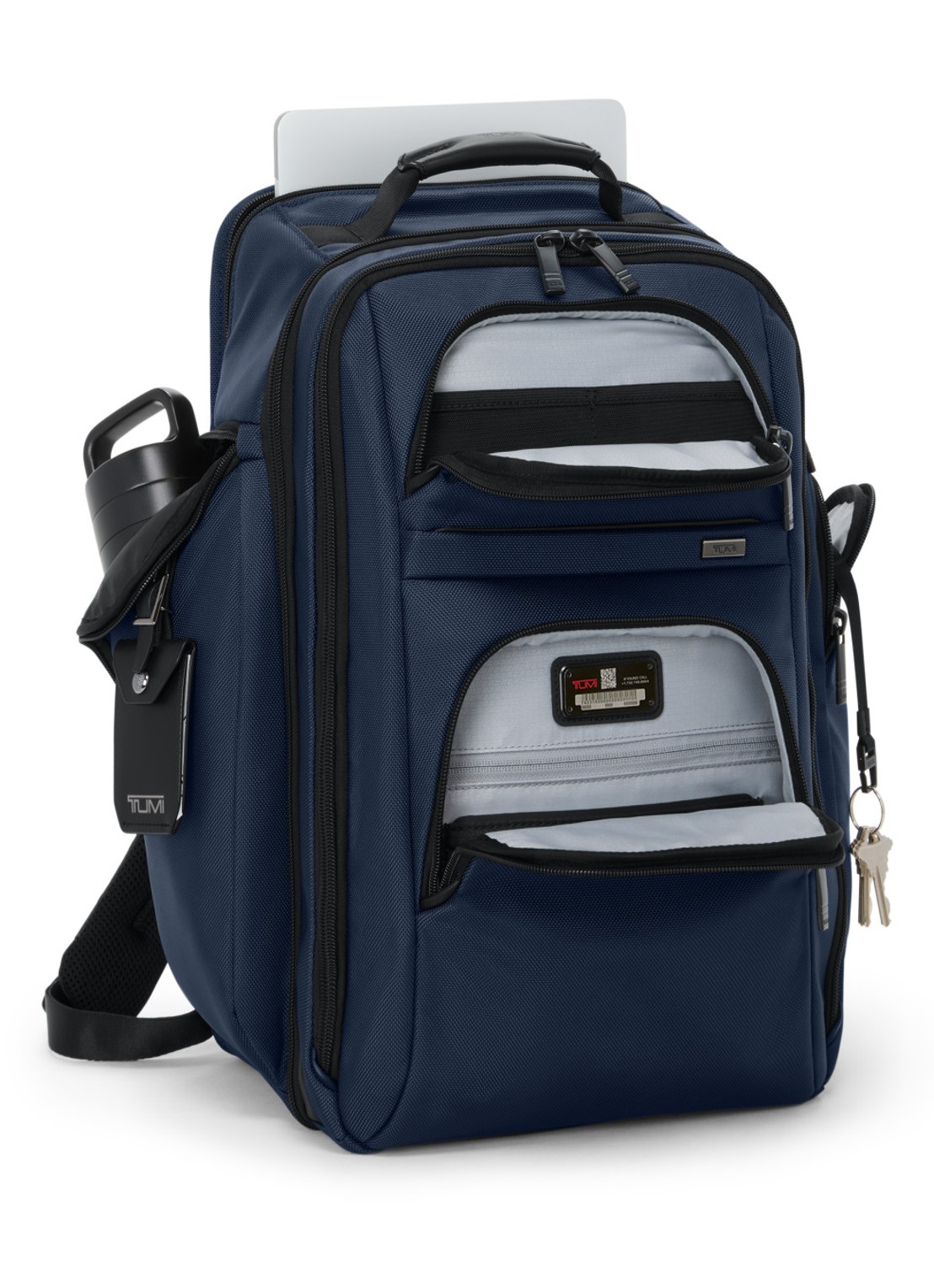 TUMI Packing rugzak met 16 inch laptopvak - voorkant 5 donkerblauw