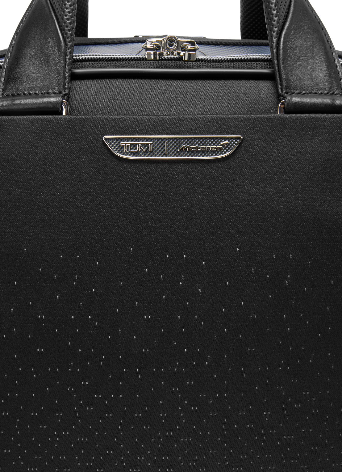 TUMI Quantum weekendtas met leren details - detail 3 donkerblauw