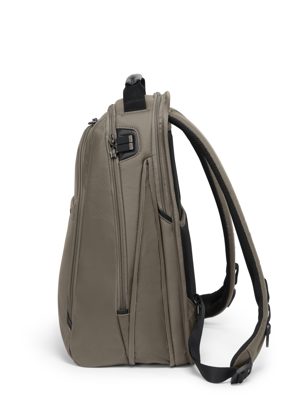 TUMI Rugzak met leren details en 16 inch laptopvak - detail 6 grijs