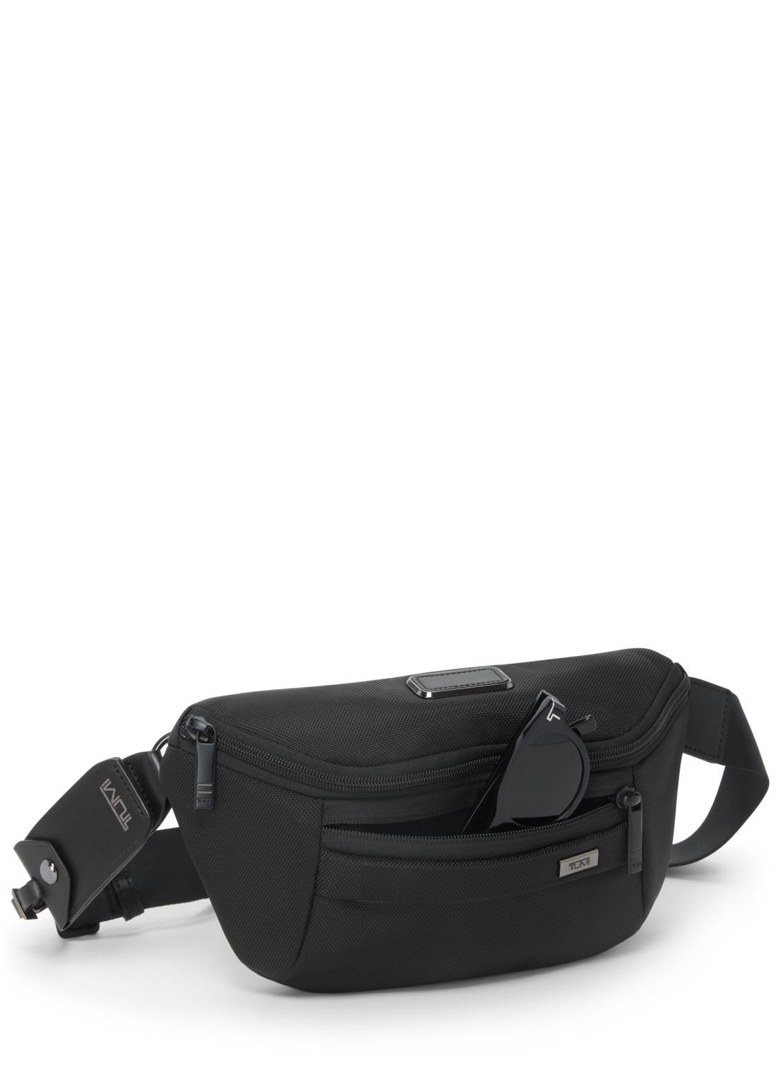 TUMI Sling heuptas met leren details - achterkant 3 zwart