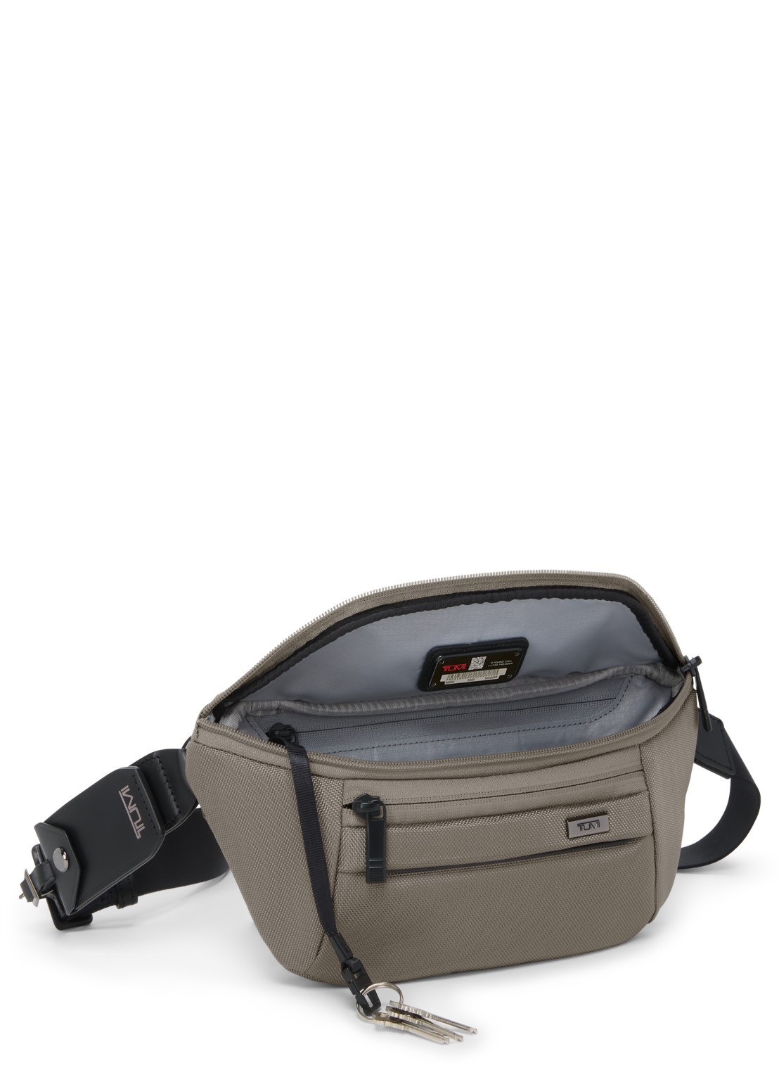 TUMI Sling heuptas met leren details - achterkant 5 grijs