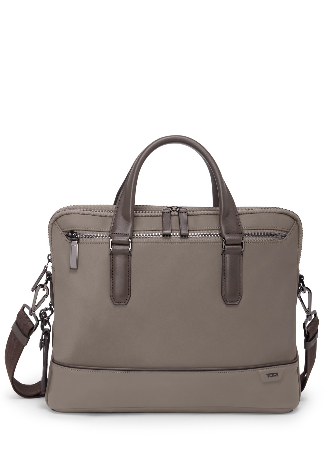 TUMI Sycamore businesstas met 14 inch laptopvak - voorkant taupe