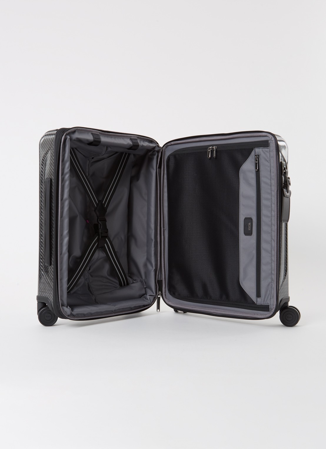 TUMI Tegra-Lite Continental Front Pocket vergrootbare  spinner 55 cm  - detail 2 zwart