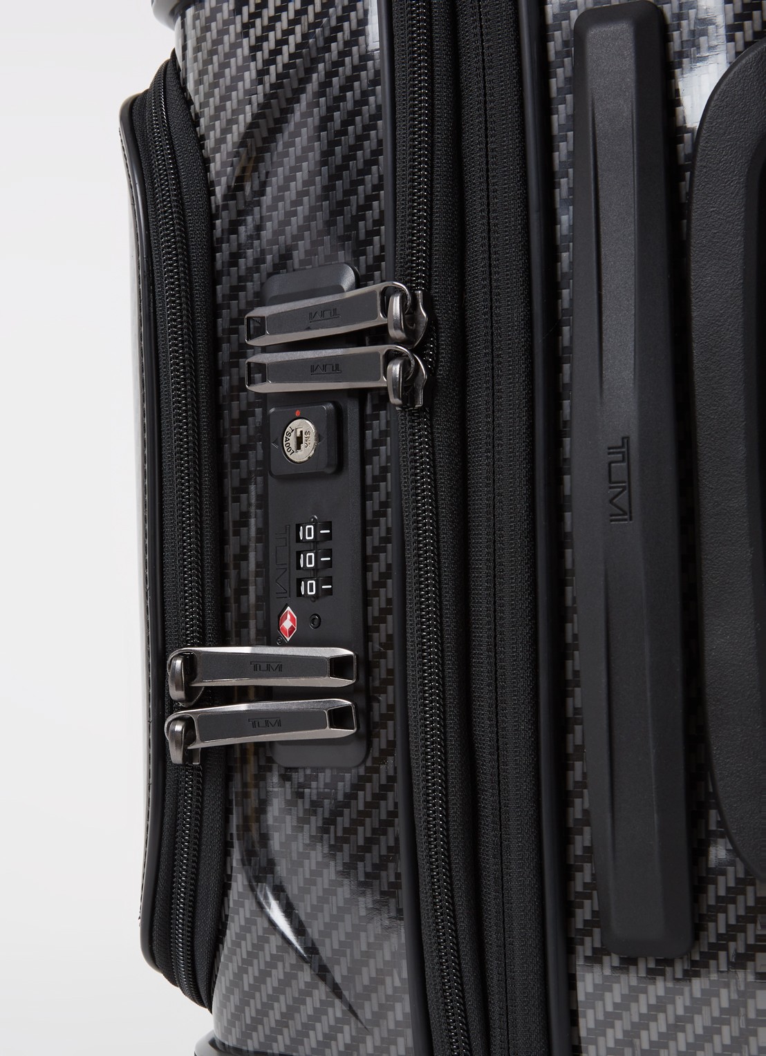 TUMI Tegra-Lite Continental Front Pocket vergrootbare  spinner 55 cm  - detail 3 zwart