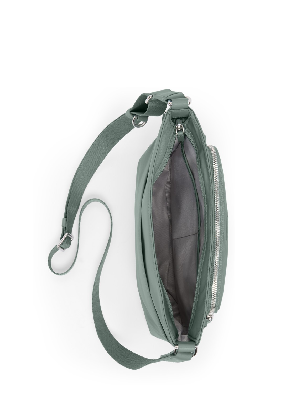 TUMI Tyler crossbodytas met leren details - achterkant groen