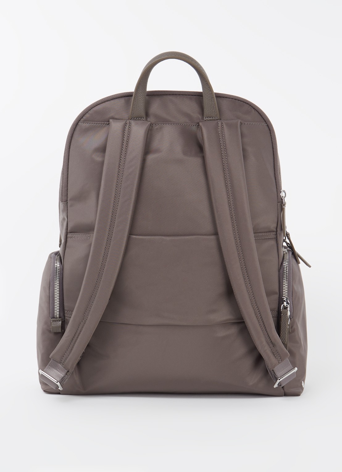 TUMI Voyageur Carson rugzak met 16 inch laptopvak - achterkant taupe