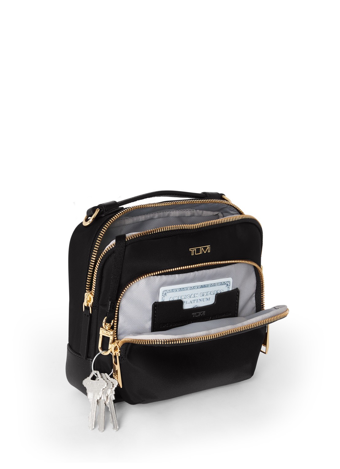 TUMI Voyageur Teghan crossbodytas met verstelbare schouderriem - voorkant 2 zwart
