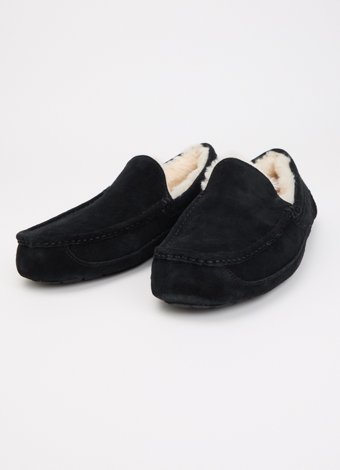 UGG Ascot instapper van suède - detail zwart