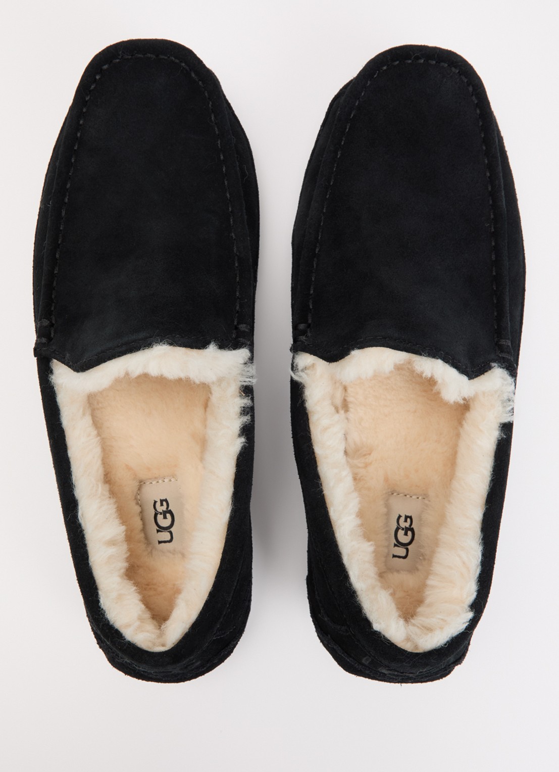 UGG Ascot instapper van suède - detail 2 zwart