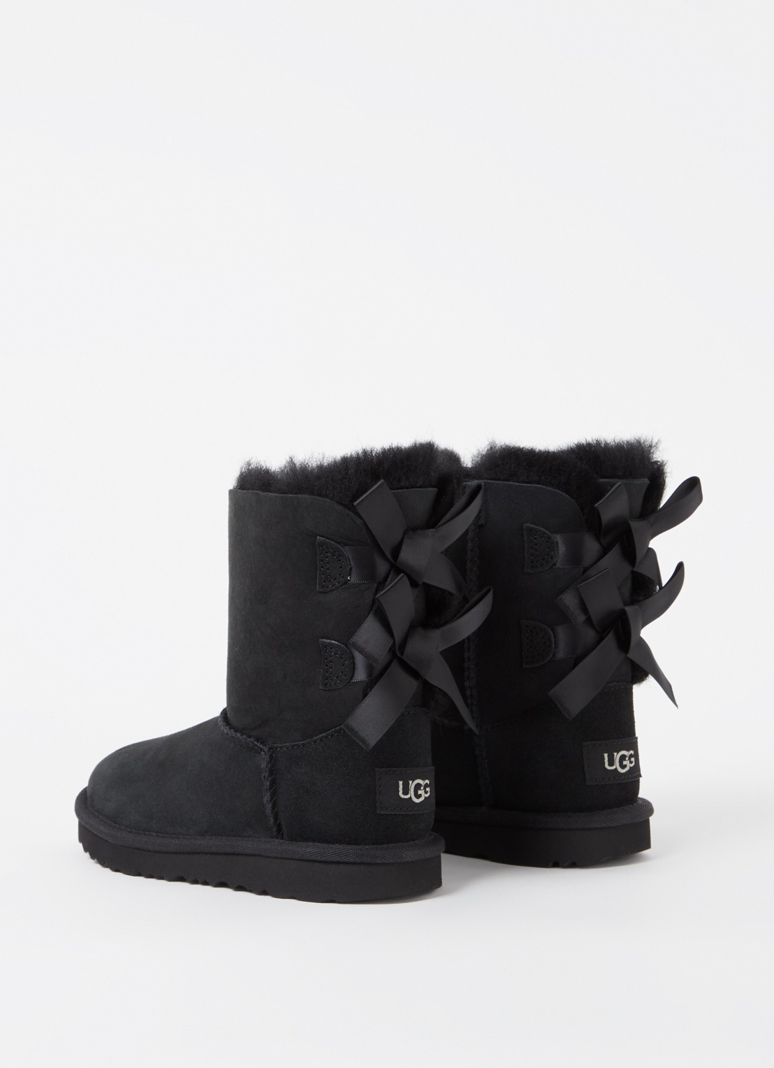 UGG Bailey Bow II laars van suède - detail 3 zwart
