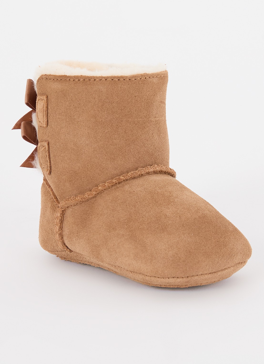 UGG Bailey enkellaarsje van leer - voorkant 2 cognac