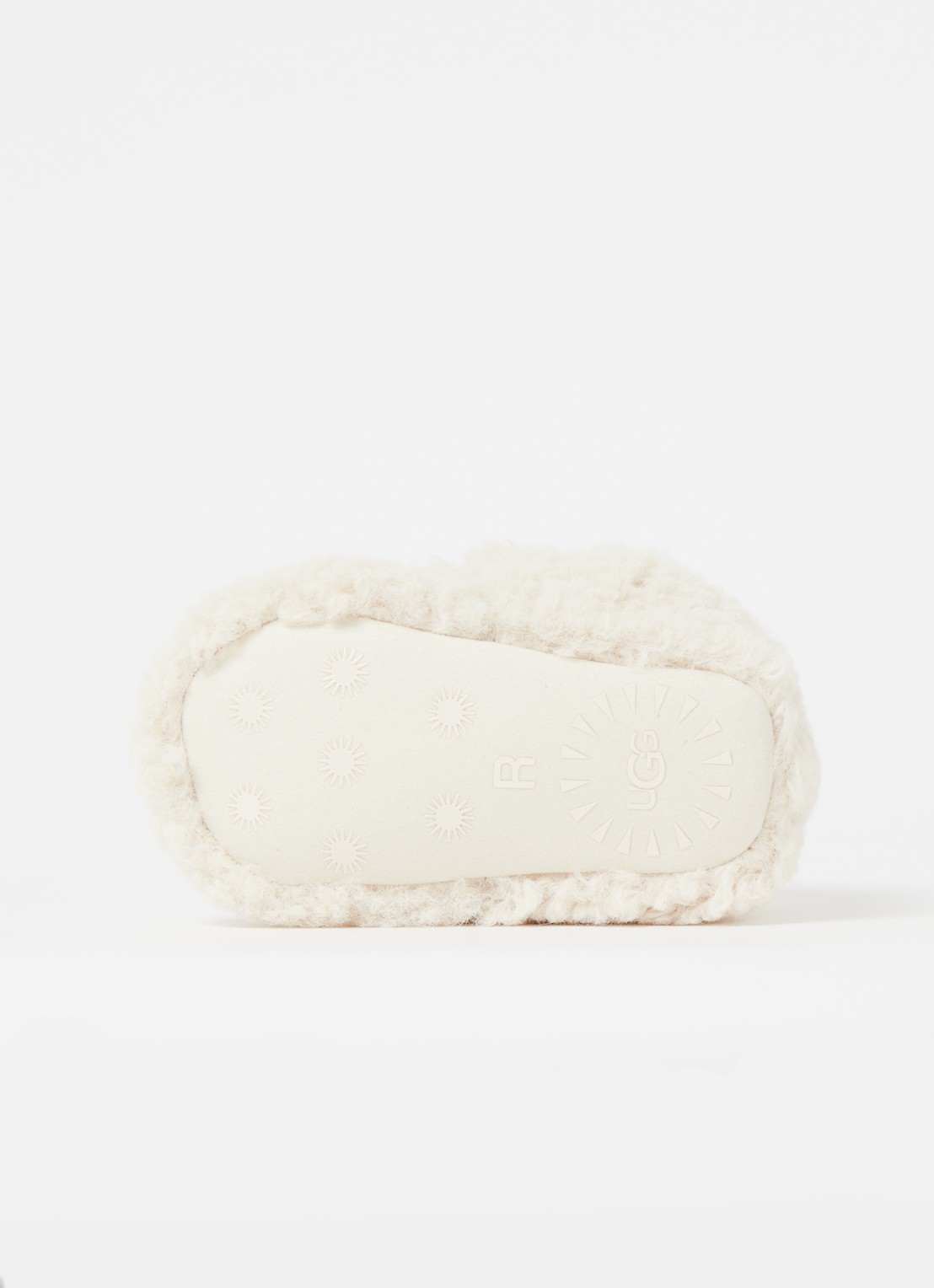 UGG Bixbee babyslofje van imitatiebont - detail creme