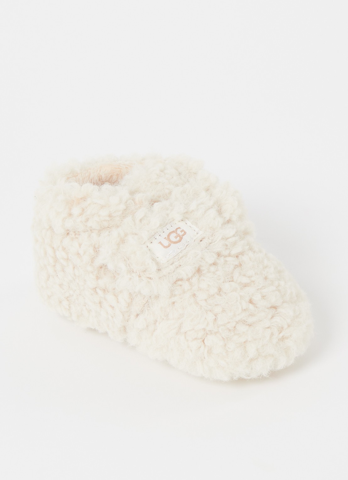 UGG Bixbee babyslofje van imitatiebont - voorkant 2 creme