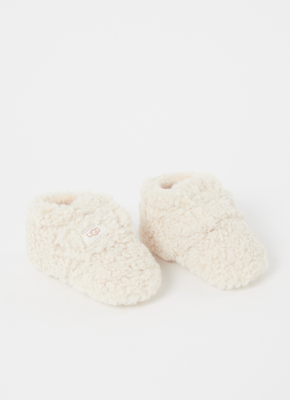 UGG Bixbee babyslofje van imitatiebont - voorkant 3 creme
