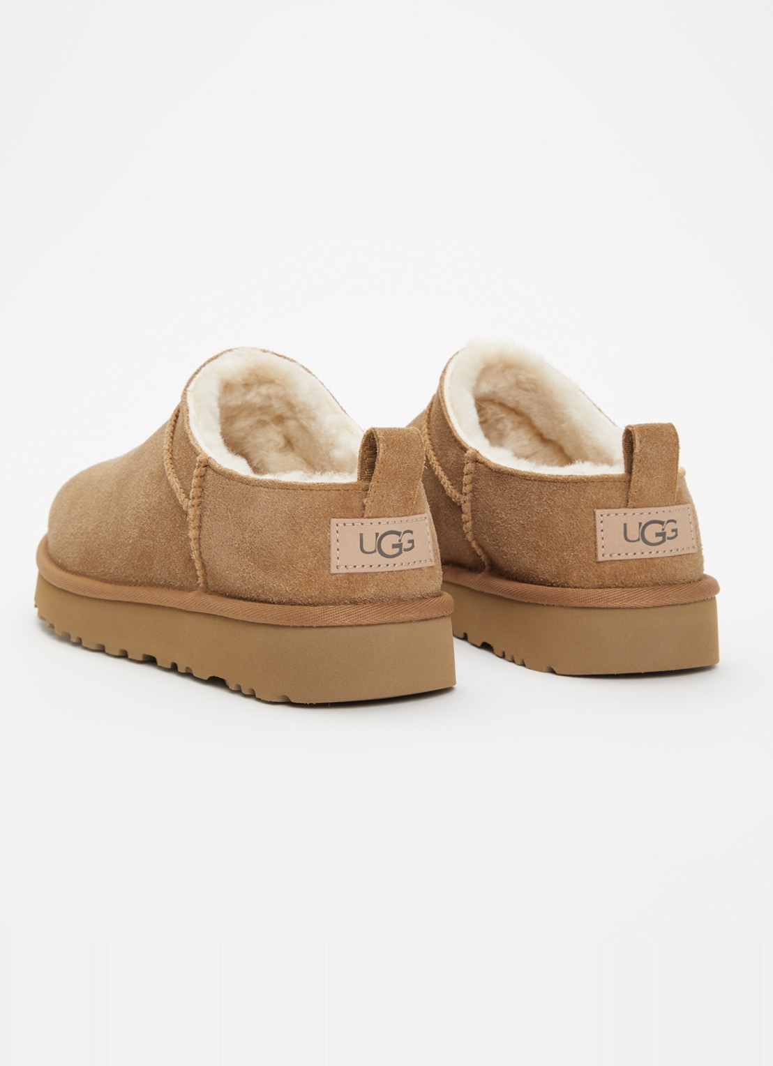 UGG Classic Micro instapper van suède - achterkant 4 roestbruin