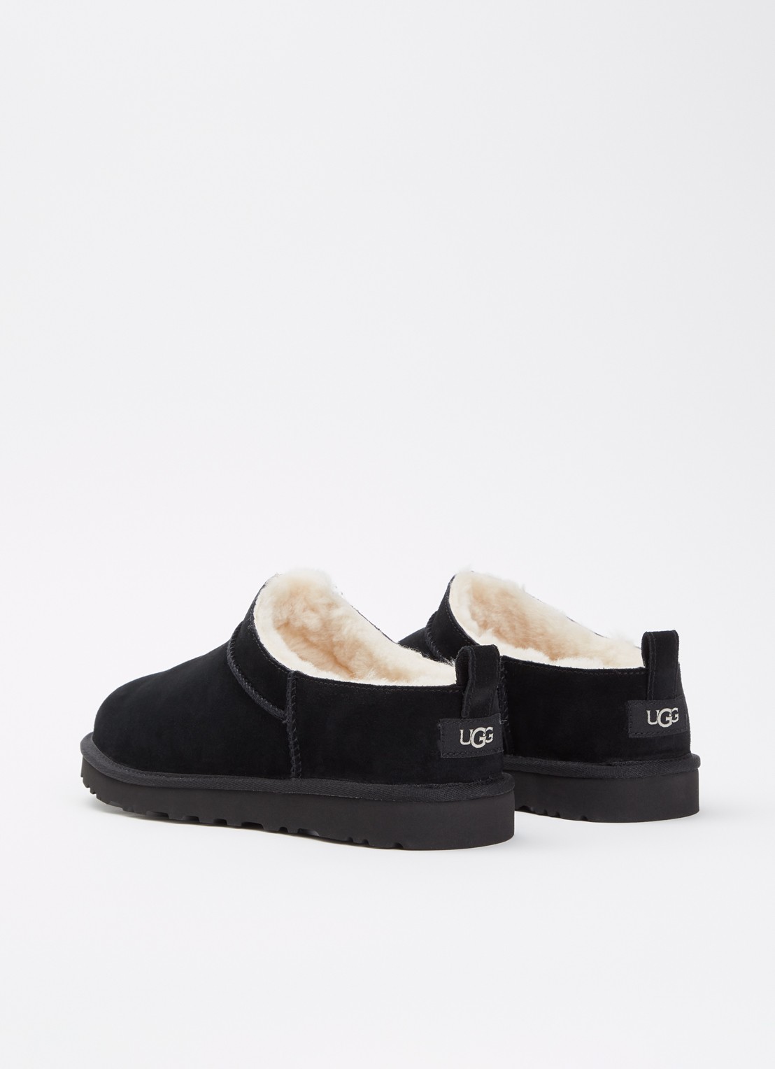 UGG Classic Micro instapper van suède - achterkant 2 zwart