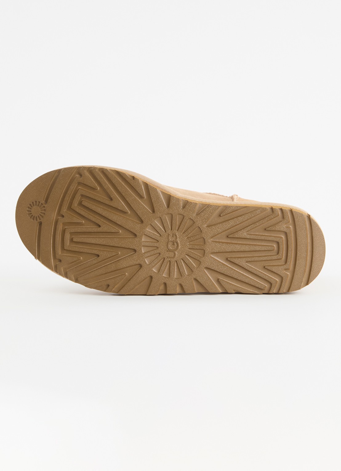 UGG Classic Mini enkellaarsje van suède - detail 3 camel
