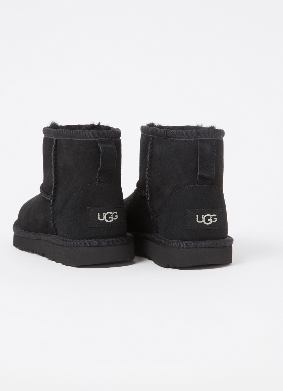 UGG Classic Mini II enkellaarsje van suède - detail 2 zwart
