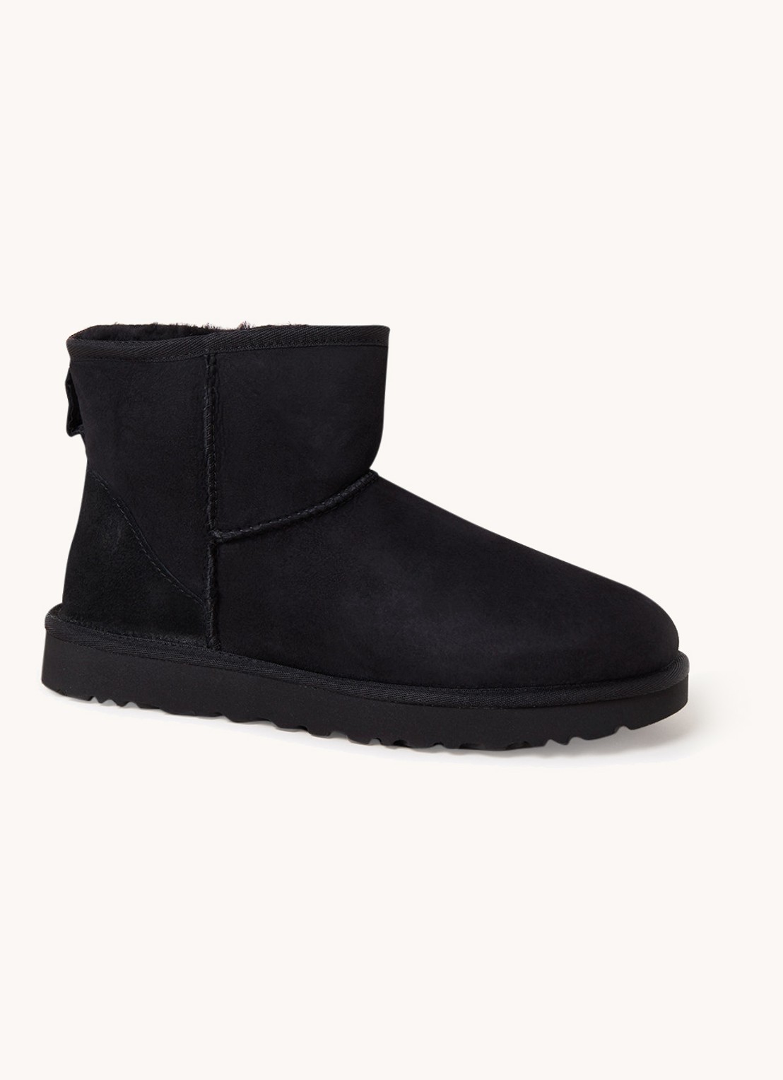 UGG Classic Mini II enkellaarsje van suède - voorkant 4 zwart