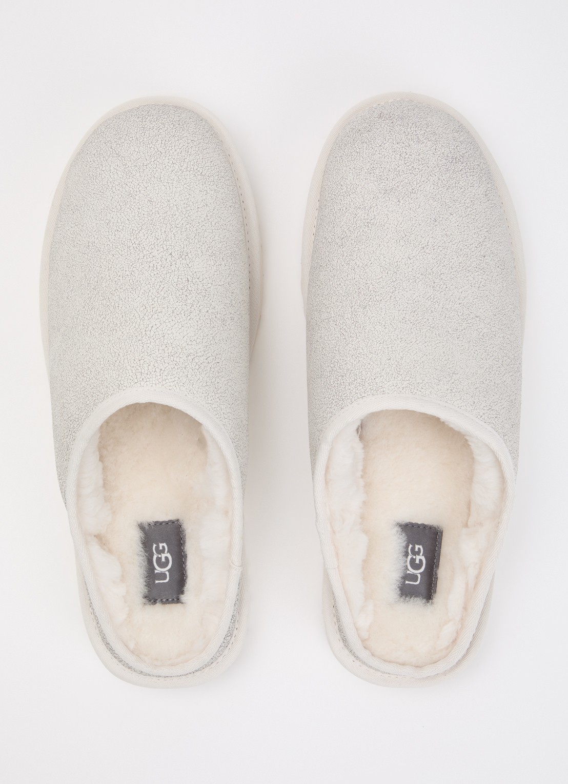 UGG Classic muiltje van leer - detail 2 wit