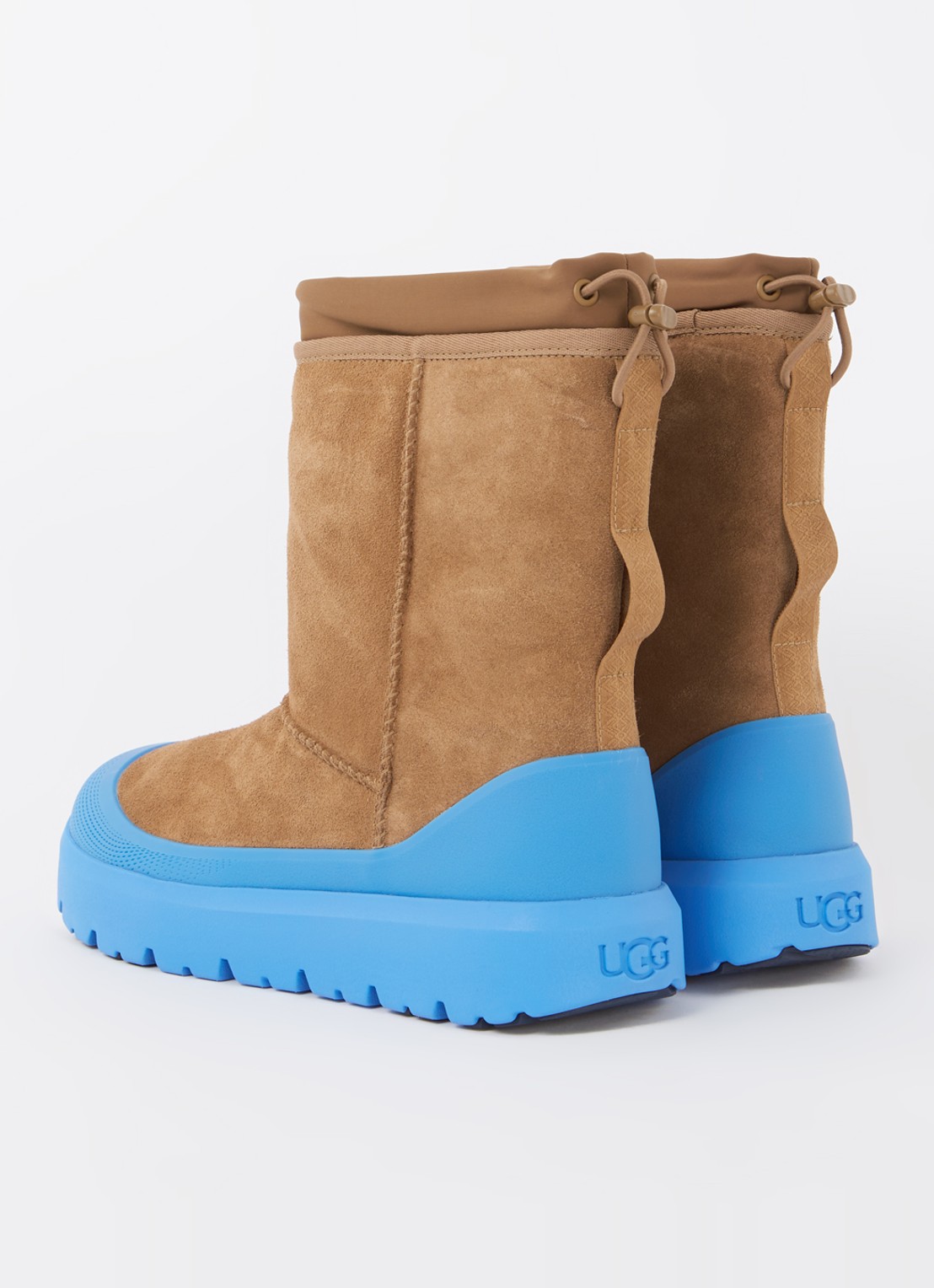 UGG Classic Short Weather Hybrid laars van suède - achterkant 4 kastanjebruin