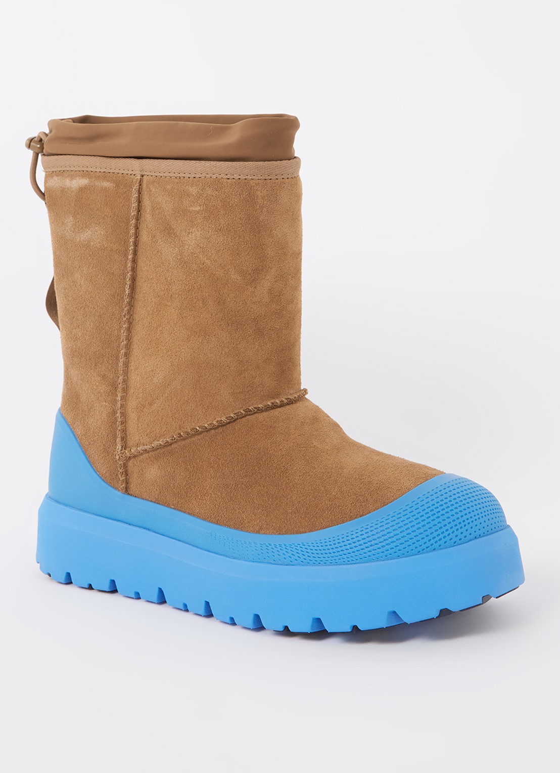 UGG Classic Short Weather Hybrid laars van suède - voorkant 3 kastanjebruin