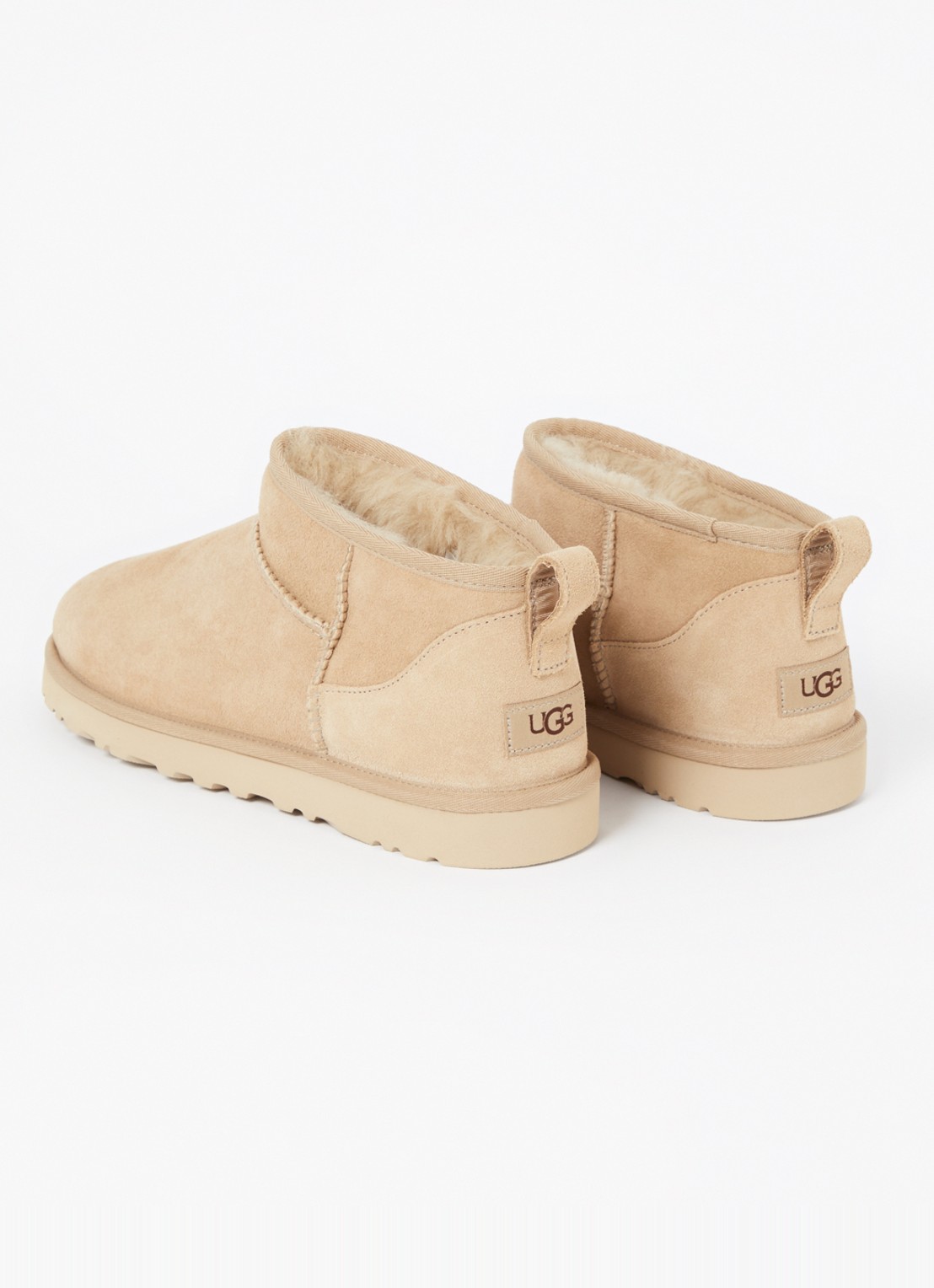 UGG Classic Ultra Mini enkellaars van suède  - detail 2 beige