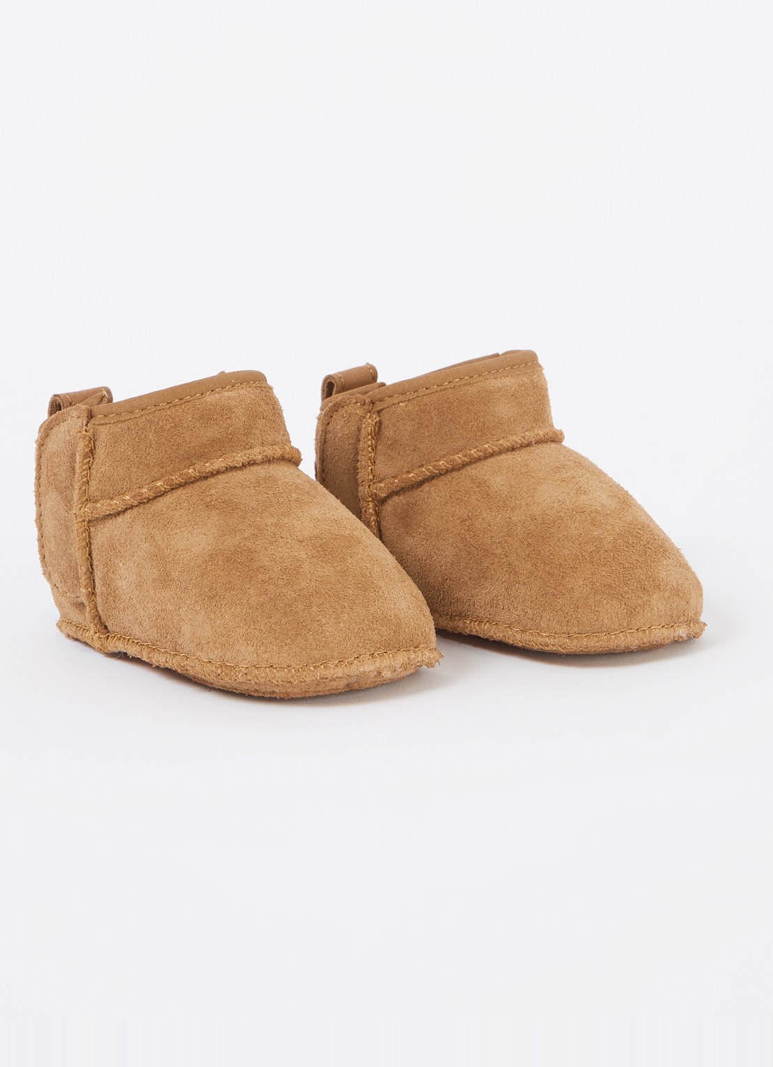 UGG Classic Ultra Mini enkellaarsje van suède - detail 2 hazelnootbruin