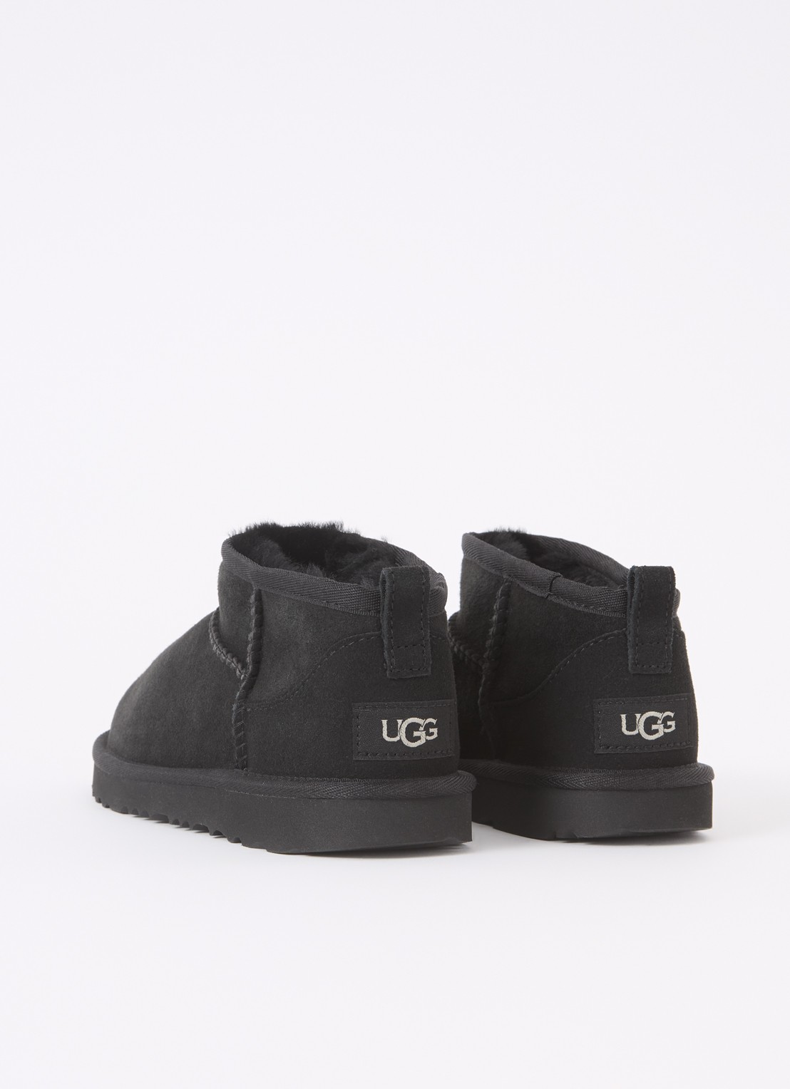 UGG Classic Ultra Mini enkellaarsje van suède - achterkant 4 zwart