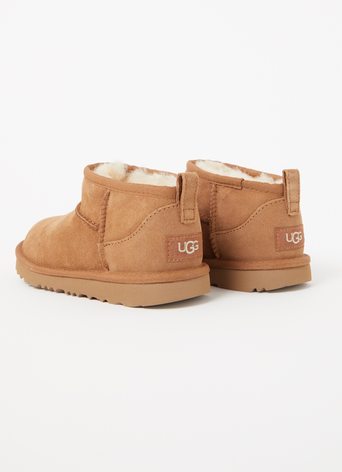 UGG Classic Ultra Mini enkellaarsje van suède - achterkant 4 camel