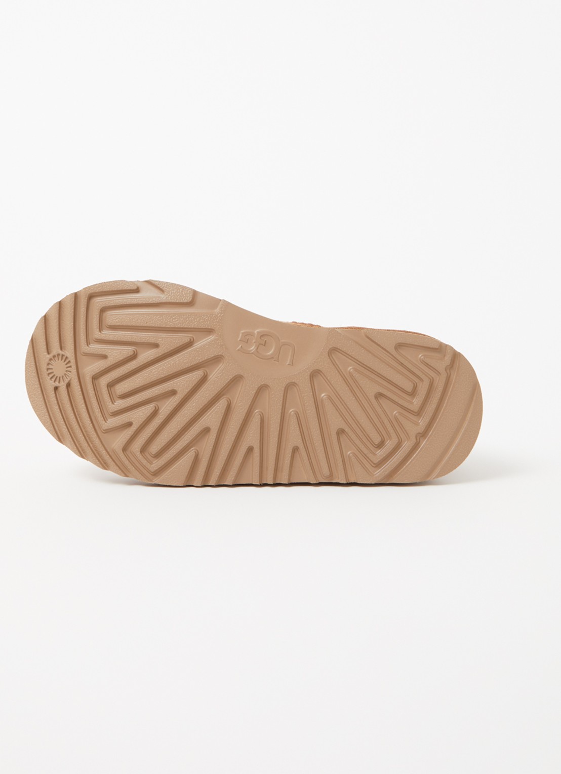 UGG Classic Ultra Mini enkellaarsje van suède - detail 3 camel