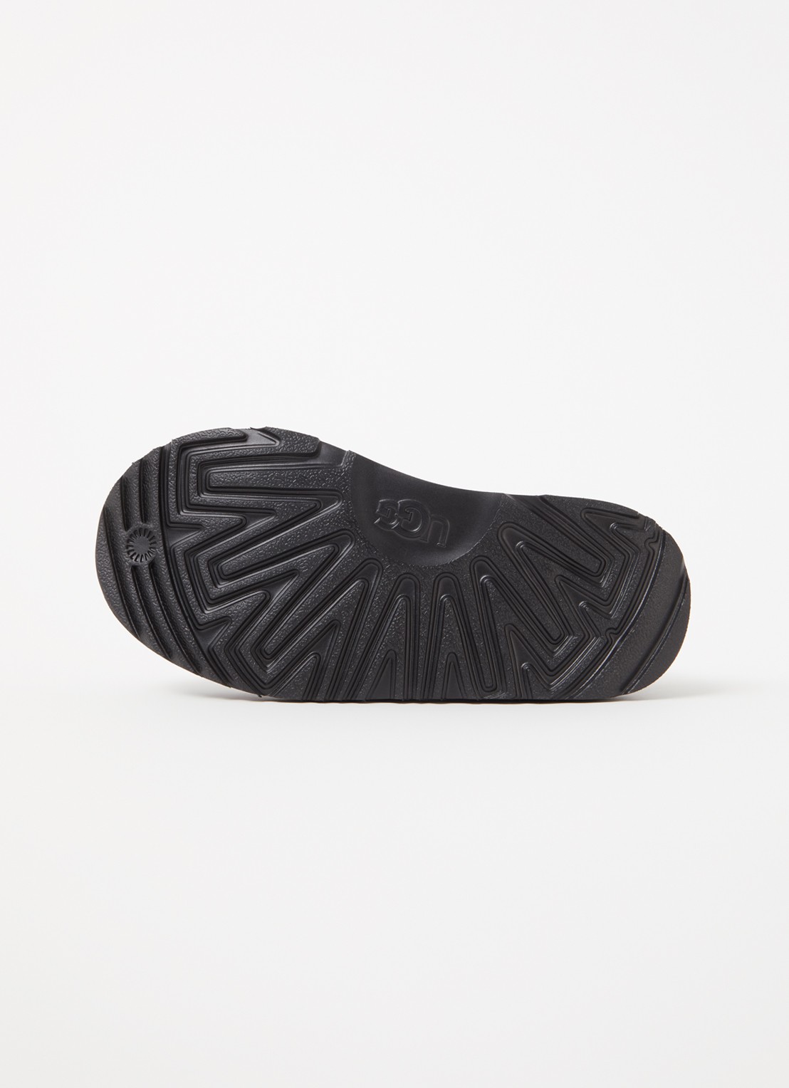 UGG Classic Ultra Mini enkellaarsje van suède - detail zwart