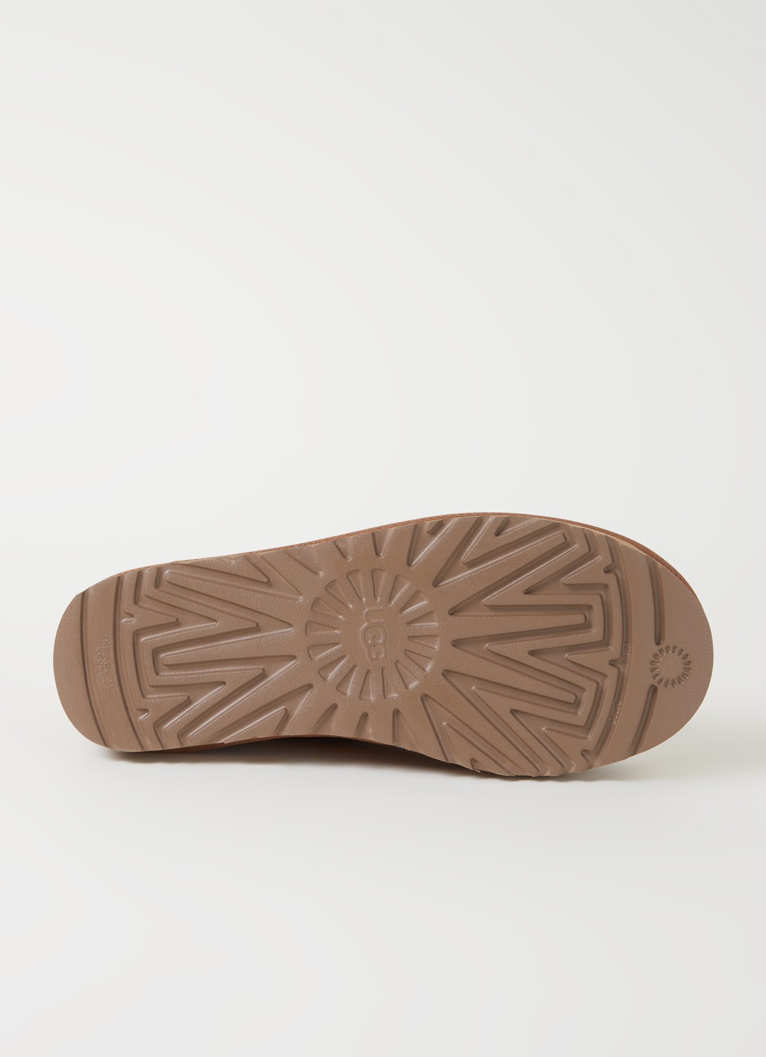 UGG Classic Ultra Mini enkellaarsje van suède - detail 4 camel