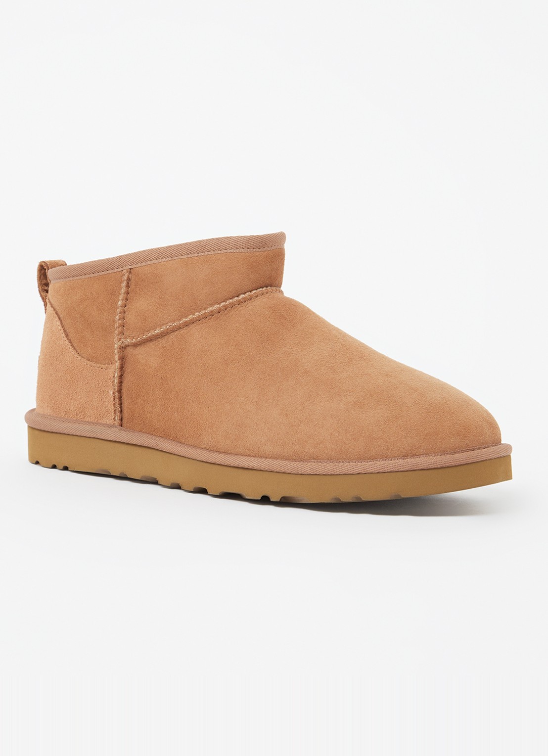 UGG Classic Ultra Mini enkellaarsje van suède - voorkant 4 roestbruin