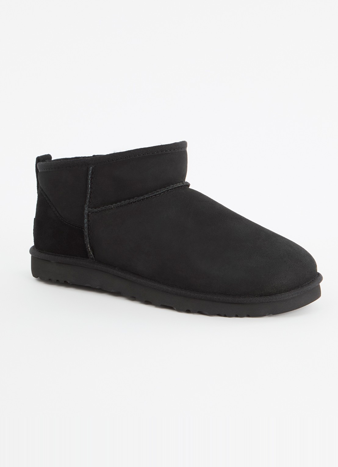 UGG Classic Ultra Mini enkellaarsje van suède - voorkant 2 zwart