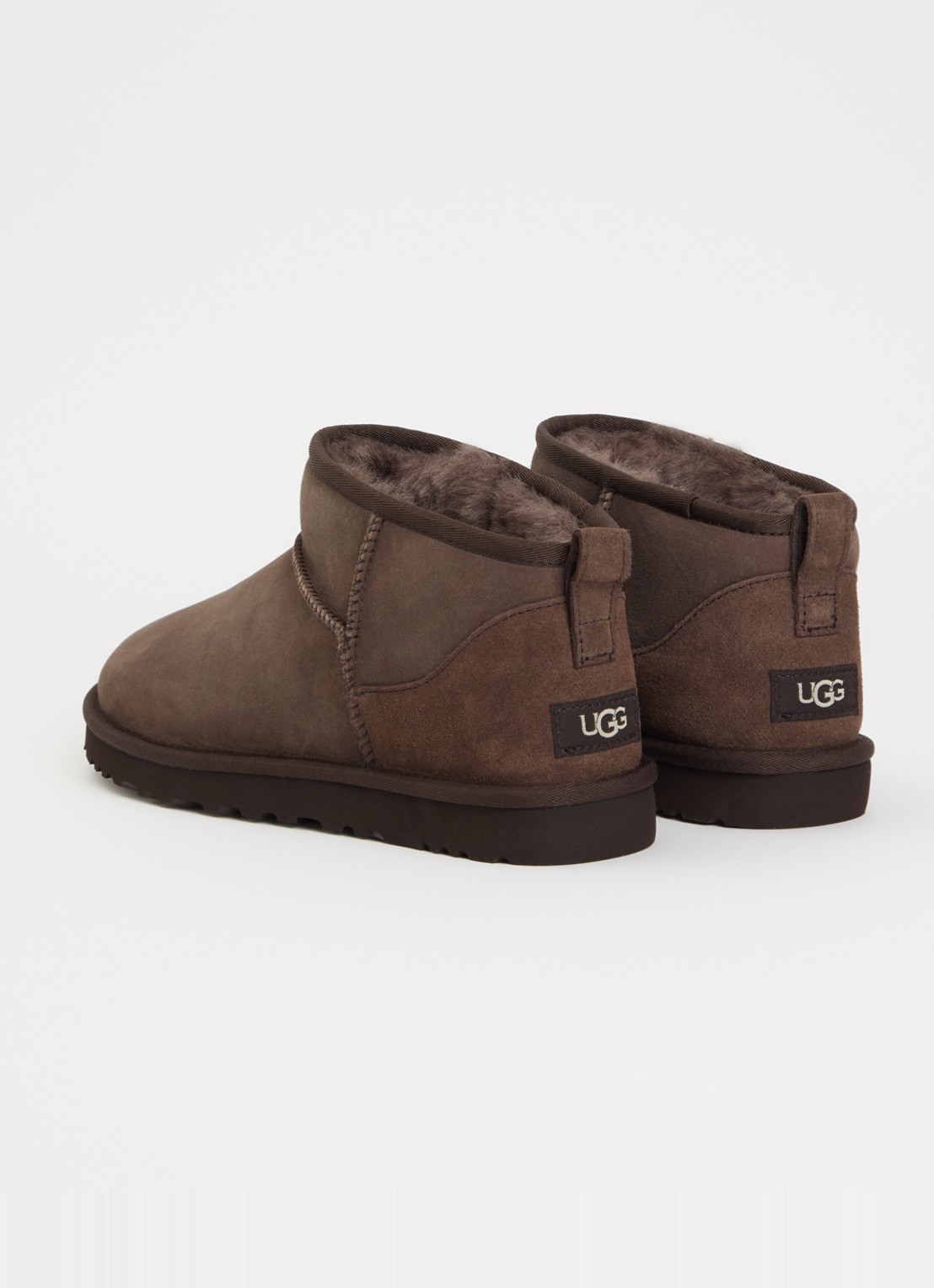 UGG Classic Ultra Mini enkellaarsje van suède - achterkant 3 antraciet