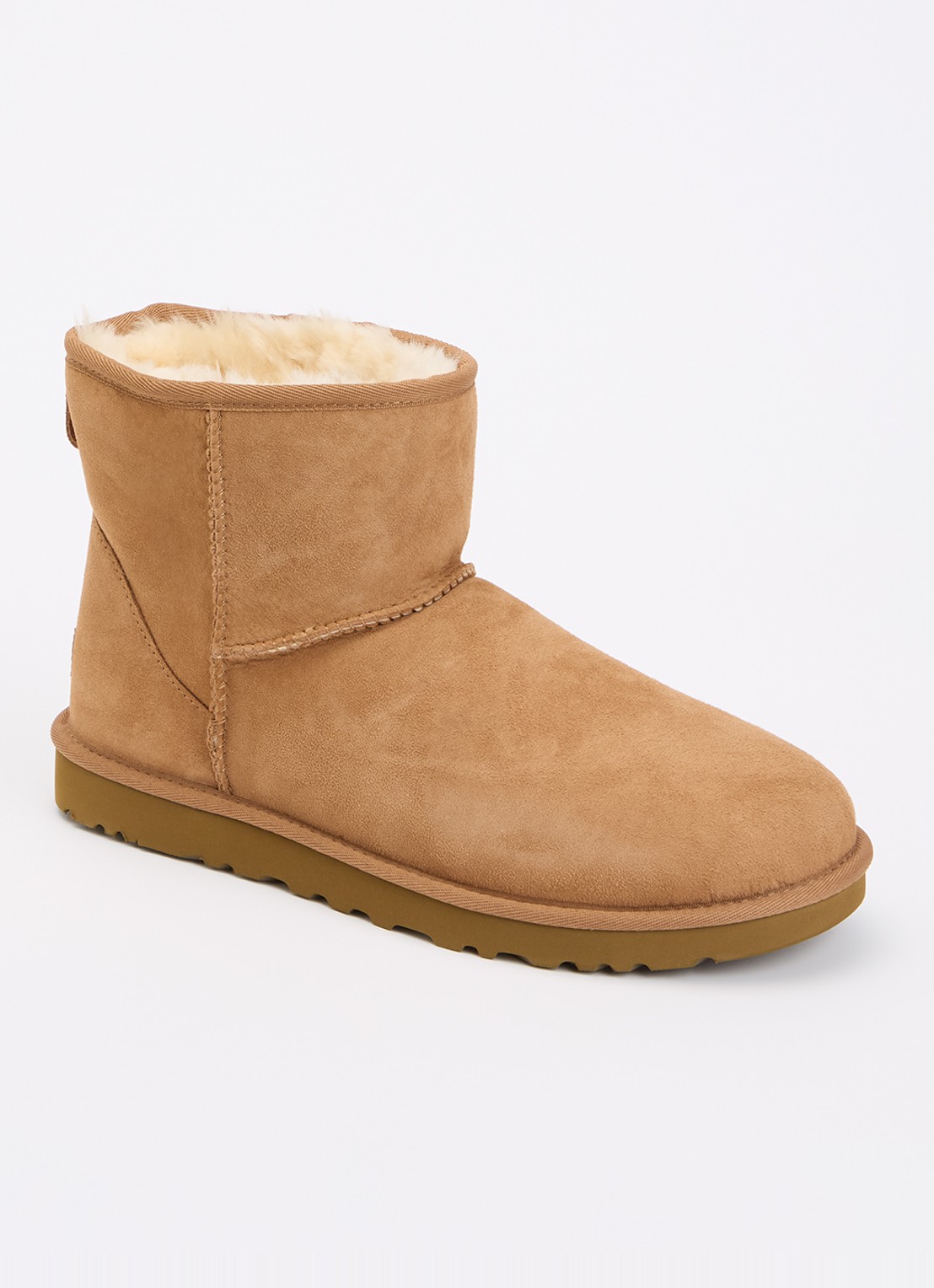 UGG Classic Ultra Mini laars van suède - voorkant camel