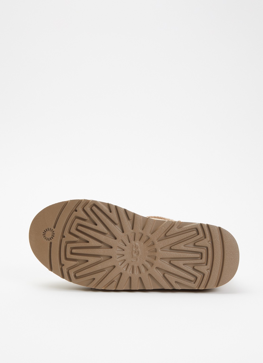 UGG Classic Ultra Mini Platform enkellaarsje van suède - detail khaki