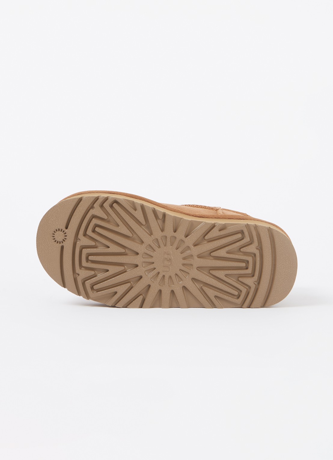 UGG Classic Ultra Mini Platform enkellaarsje van suède - detail 3 hazelnootbruin