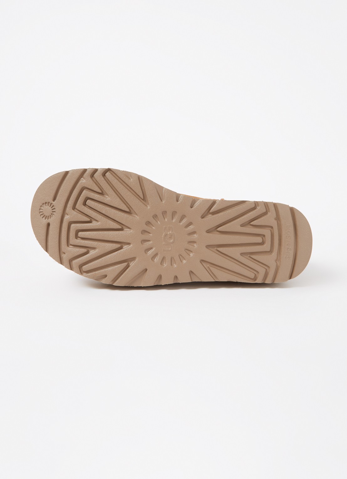 UGG Classic Ultra Mini Platform enkellaarsje van suède - detail 4 camel