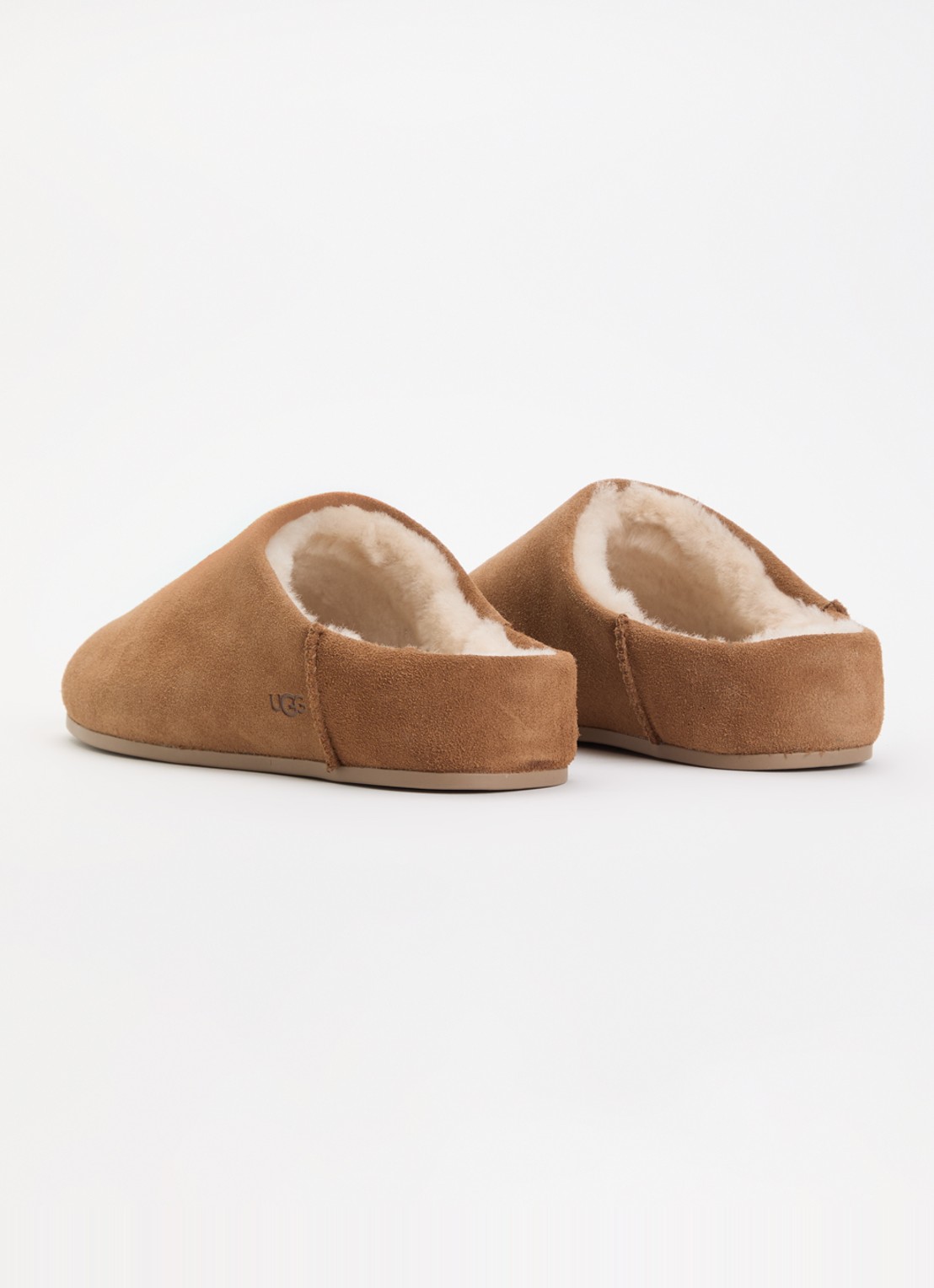 UGG Elea pantoffel van suède  - achterkant 4 cognac