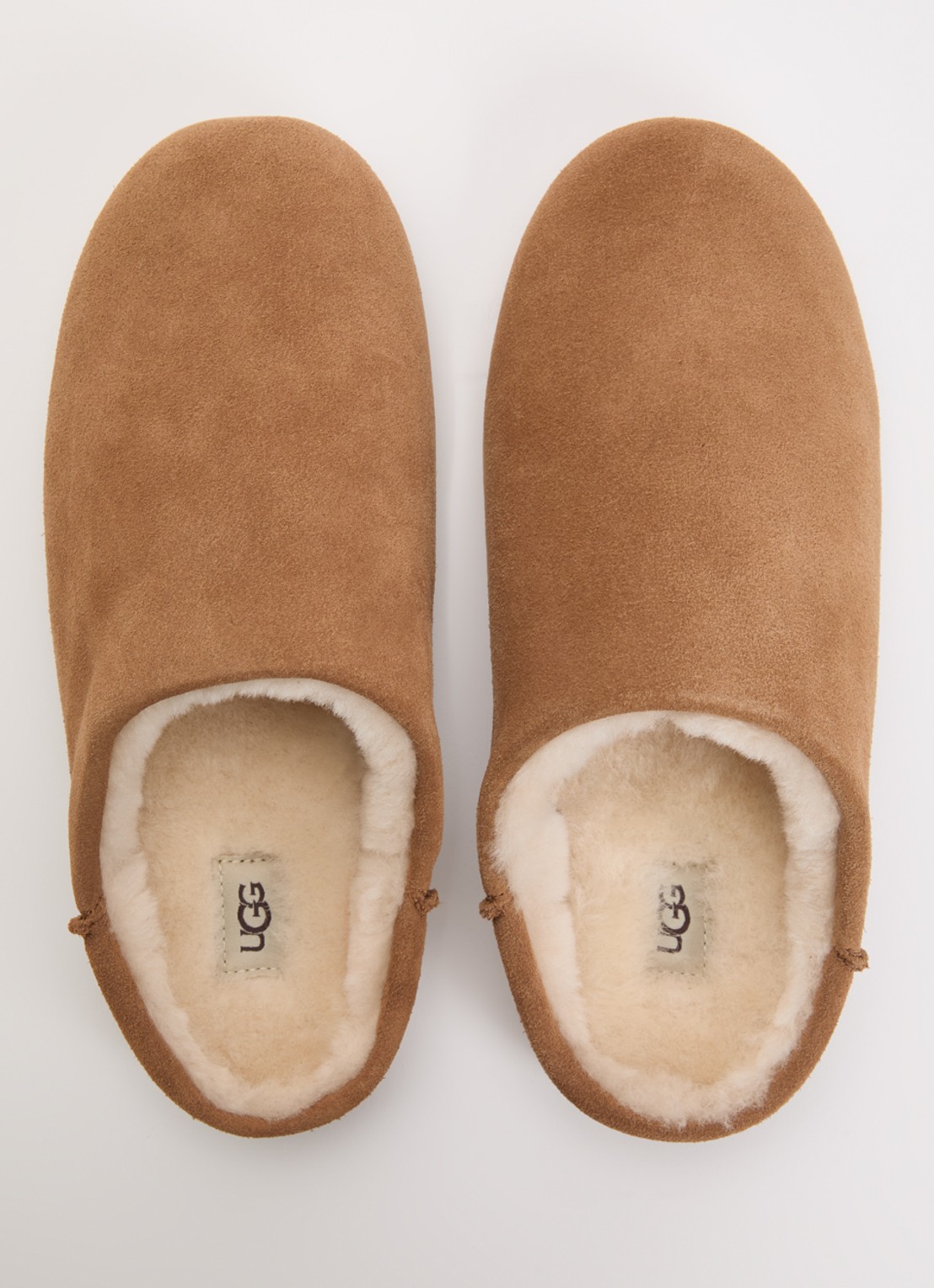 UGG Elea pantoffels van suède  - detail 4 cognac