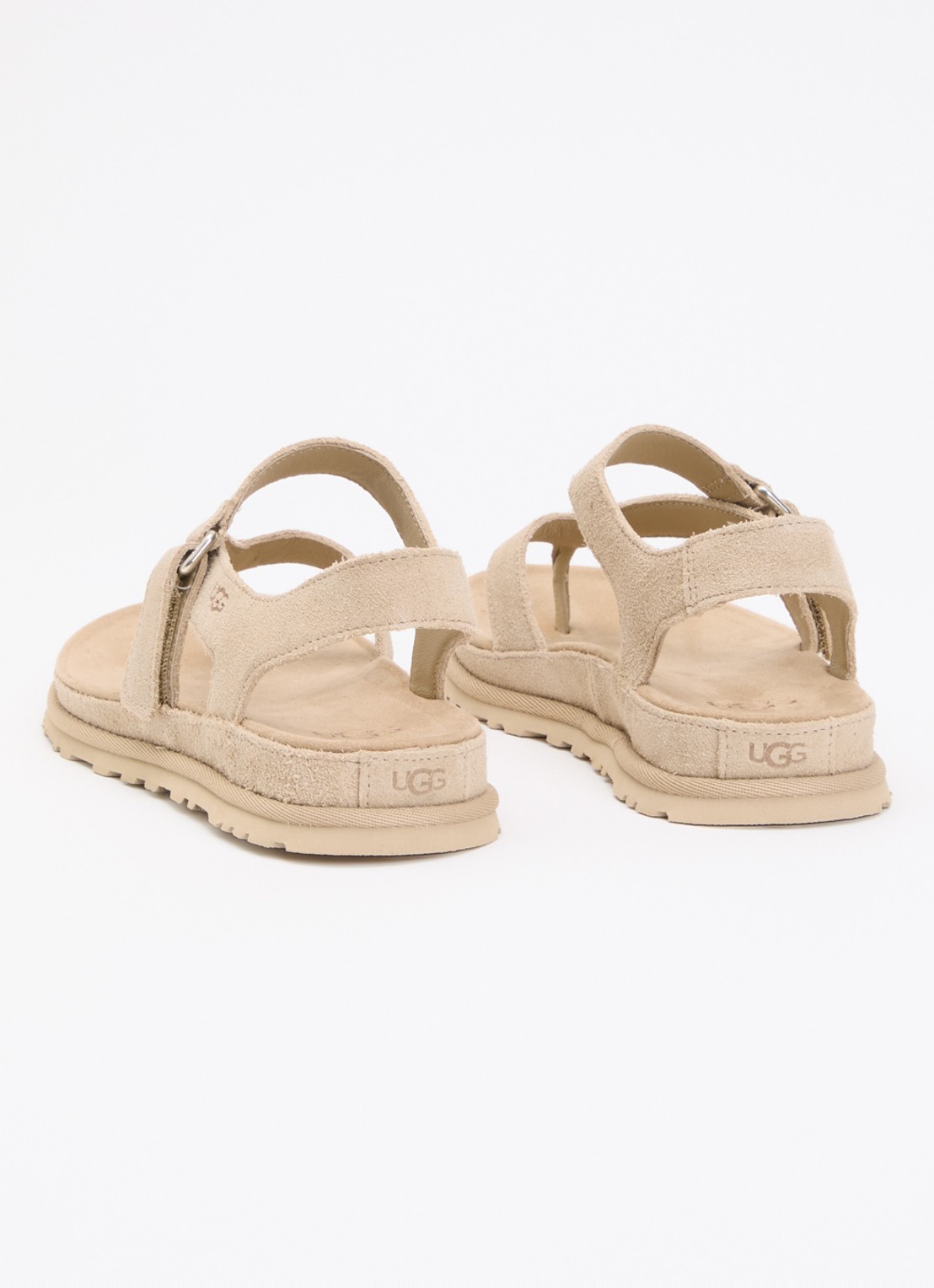 UGG GoldenGaze Toe Post sandaal van suède - achterkant 3 zand