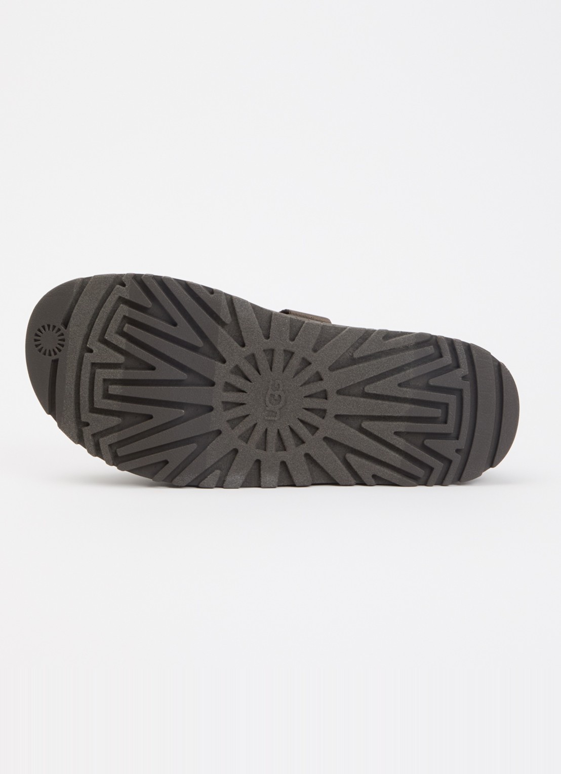UGG GoldenGlow Embossed sandaal met plateauzool en crocostructuur - detail 3 bronsgroen
