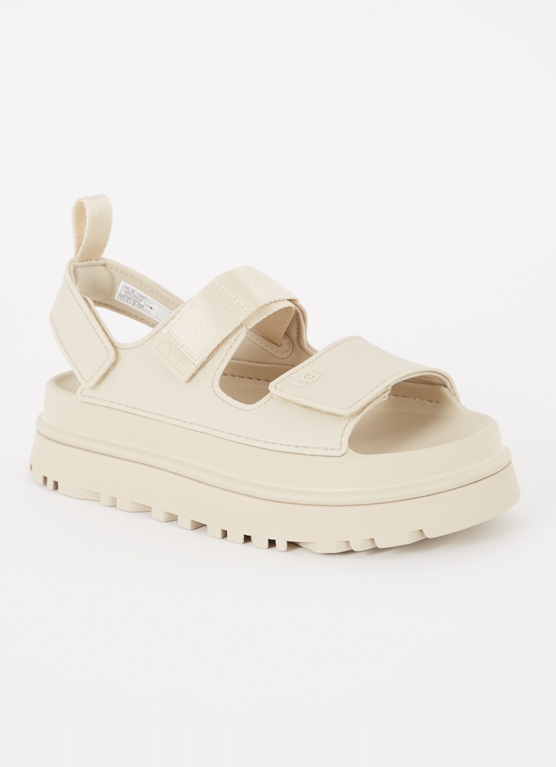 UGG Goldenglow sandaal met logo - voorkant 5 creme