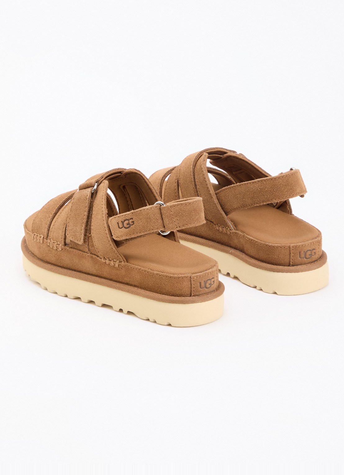 UGG Goldenstar Gleam sandaal van suède - achterkant 2 camel